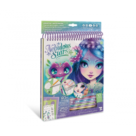 ALBUM CREATIVO set con fogli stencils stickers pastelli NEBULOUS STARS kit artistico NENUPHIA E LILYA età 7+ NEBULOUS STARS - 1