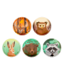 SET KLETTIES per il tuo zaino FOREST ANIMALS ergobag ANIMALI SELVATICI patelle intercambiabili 5 PEZZI Ergobag - 1