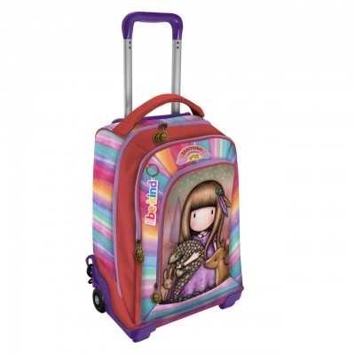 TROLLEY rucksack GORJUSS zaino con ruote BE KIND TO ALL CREATURES santoro 1219GJ01 scuola Gorjuss - 1