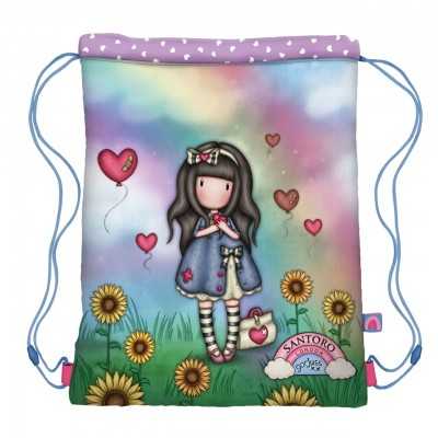 SACCA SPORT gorjuss DRAWSTRING BAG portascarpe BE KIND TO YOURSELF santoro 1123GJ08 Gorjuss - 1