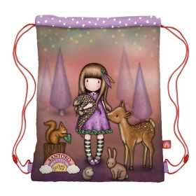 SACCA SPORT gorjuss DRAWSTRING BAG portascarpe BE KIND TO ALL CREATURES santoro 1123GJ05 Gorjuss - 1
