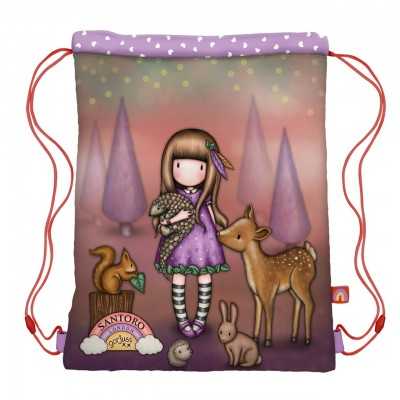 SACCA SPORT gorjuss DRAWSTRING BAG portascarpe BE KIND TO ALL CREATURES santoro 1123GJ05 Gorjuss - 1