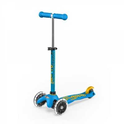 MONOPATTINO con 3 ruote MICRO originale MINI DELUXE LED fino a 35 kg BLU età 2+ Micro Monopattini - 1