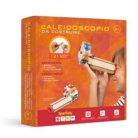 CALEIDOSCOPIO da costruire IN LEGNO ad incastro SMARTIVITY kit scientifico 121 PEZZI età 6+ - 1
