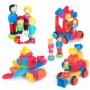 VALIGETTA set di COSTRUZIONI A PETTINE con 85 pezzi BRISTLE BLOCKS famiglia inclusa IN PLASTICA età 2+ SeleGiochi - 3