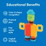 BUILDER BOX set di COSTRUZIONI A PETTINE con 36 pezzi BRISTLE BLOCKS basic IN PLASTICA età 2+ SeleGiochi - 6
