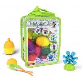 BORSA DI PERLE E ACCESSORI gioco LALABOOM in plastica speciale 28 PEZZI attività SET età 10 mesi + lalaboom - 1