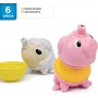 TUBO 4 in 1 ANIMALI DELLA FATTORIA gioco LALABOOM in plastica speciale 6 PEZZI attività SET età 10 mesi + lalaboom - 1