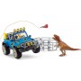 VEICOLO 4X4 CON DINOSAURO e accessori SCHLEICH miniature in resina DINOSAURS set 41464 età 5+ Schleich - 4