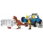 VEICOLO 4X4 CON DINOSAURO e accessori SCHLEICH miniature in resina DINOSAURS set 41464 età 5+ Schleich - 5