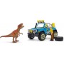 VEICOLO 4X4 CON DINOSAURO e accessori SCHLEICH miniature in resina DINOSAURS set 41464 età 5+ Schleich - 6