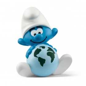 PUFFO CON PIANETA BLU originale THE SMURFS puffi SCHLEICH in resina 20844 età 3+ Schleich - 1