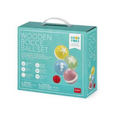 WOODEN BALL SET gioco BOCCE in legno LEGAMI good vibes MARE età 6+ Legami - 1