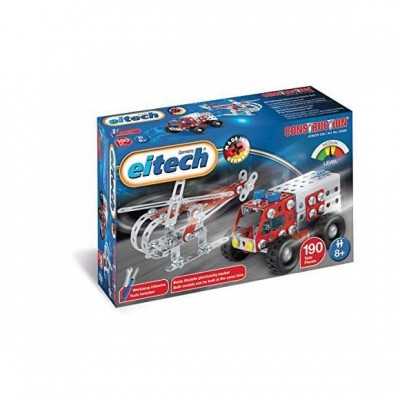 SET DEI POMPIERI di 190 pezzi ELICOTTERO E CAMION vigili del fuoco EITECH costruzioni in metallo 8+ EITECH - 1