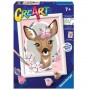 DELIGHTFUL DEER cerbiatto CREART kit artistico 10 COLORI ravensburger DA COLORARE con cornice e PENNELLO età 7+ Ravensburger - 1