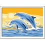 DELIGHTFUL DOLPHINS delfini CREART kit artistico 10 COLORI ravensburger DA COLORARE con cornice e PENNELLO età 7+ Ravensburger -