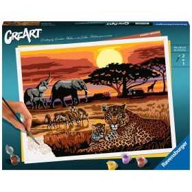 SAVANNAH LANDSCAPES savana CREART da colorare 12 COLORI kit artistico CON PENNELLO ravensburger Ravensburger - 1