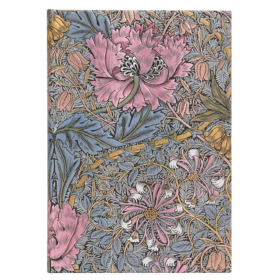 DIARIO a righe HARDCOVER JOURNAL taccuino WILLIAM MORRIS caprifoglio rosa MIDI paperblanks CM13X18 Paperblanks - 1