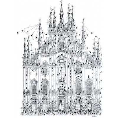 PUZZLE DELLE FORMICHE fabio vettori MILANO IN BIANCO E NERO made in italy&nbsp;1080&nbsp;PEZZI eco friendly FABIO VETTORI - 1