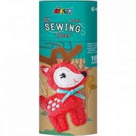 CERVO deer SEWING my first keychain PORTACHIAVI cucito AVENIR kit artistico DIY età 6+ BUKI - 1