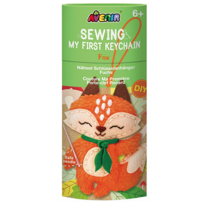 VOLPE fox SEWING my first keychain PORTACHIAVI avenir CUCITO kit artistico DIY età 6+ AVENIR - 1