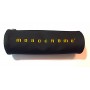 ASTUCCIO in silicone NERO SCRITTA ARANCIONE monocromo CON ZIP pencil case TOMBOLINO PIGNA - 1