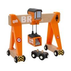 GRU A PONTE in legno treni BRIO trenino 33732 Gantry Crane wooden railway