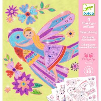 DISEGNI DA COLORARE brillanti ALI PICCOLE kit artistico DJECO DJ09696 età 5+ Djeco - 1