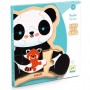 PUZZLO PANDA gioco ad incastro IN LEGNO con 9 pezzi e base DJECO DJ01821 età 2+ Djeco - 1