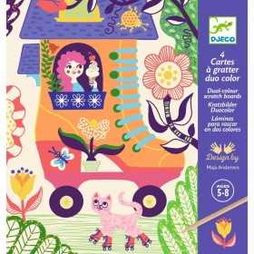 CARTE DA GRATTARE kit artistico STRANE CASE stravaganti DJECO DJ09713 età 5+ Djeco - 1