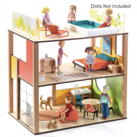CITY HOUSE casa delle bambole PETIT HOME con accessori DJECO DJ07838 età 4+ Djeco - 1