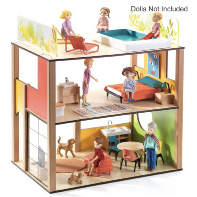 CITY HOUSE casa delle bambole PETIT HOME con accessori DJECO DJ07838 età 4+ Djeco - 1