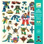 ADESIVI METALLIZZATI set di 160 stickers ROBOTS androidi DJECO DJ09276 età 4+ Djeco - 1