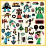 ADESIVI METALLIZZATI set di 160 stickers ROBOTS androidi DJECO DJ09276 età 4+ Djeco - 2