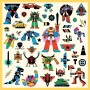 ADESIVI METALLIZZATI set di 160 stickers ROBOTS androidi DJECO DJ09276 età 4+ Djeco - 3