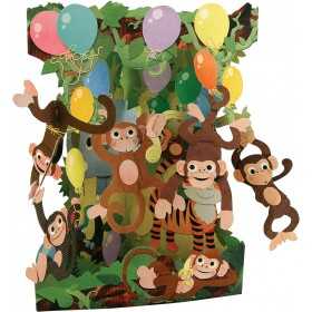 MONKEY PARTY biglietto d'auguri SWING CARD santoro 3D POP UP Santoro - 1
