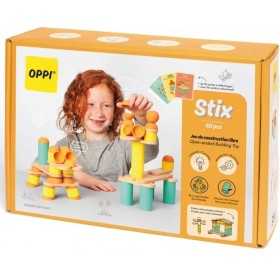 STIX gioco creativo libero OPPI in legno e silicone SET DA 60 PEZZI costruzioni DA IMPILARE età 2+ oppi - 1