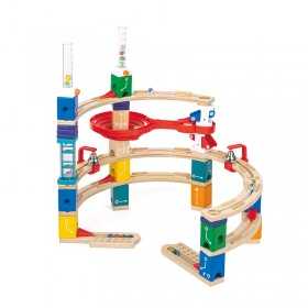 SET AVANZATO DI CODIFICA pista per biglie QUADRILLA in legno HAPE con 159 pezzi E6029 età 6+ Hape - 1