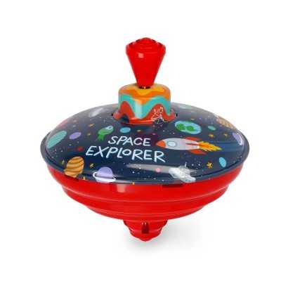 TROTTOLA IN LATTA metallo e plastica SPIN ME ROUND legami SPACE EXPLORER vintage Legami - 1