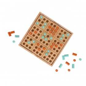 LET'S SUDOKU gioco IN LEGNO DI FAGGIO con 81 pioli colorati TANTE SCHEDE legami Legami - 1