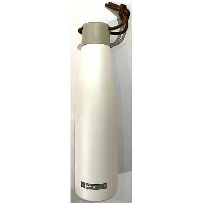BORRACCIA in acciaio inox 304 CARTOMANIA bottle BIANCA 550 ml CALDO E FREDDO tinta unita SEVEN - 1