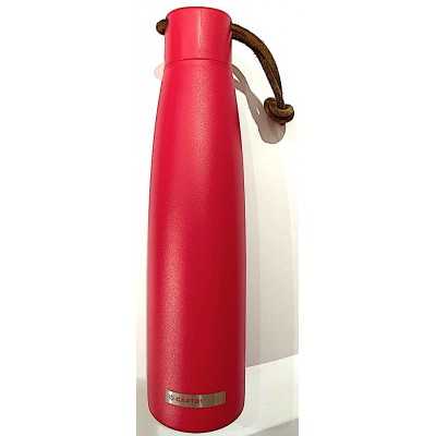 BORRACCIA in acciaio inox 304 CARTOMANIA bottle ROSSA 550 ml CALDO E FREDDO tinta unita SEVEN - 1