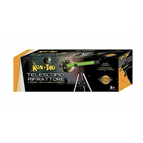 TELESCOPIO RIFRATTORE in metallo KON TIKI kit scientifico ZOOM 525X età 8+ - 1