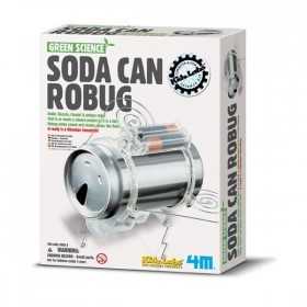 ROBOT fatto con LATTINA RICICLATA kit scientifico SODA CAN ROBUG gioco 4M green science A PILE età 8+ 4M - 1