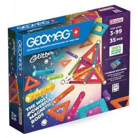 GEOMAG GLITTER set da 35 pezzi COSTRUZIONI MAGNETICHE panels MODULARE età 3+ Geomag - 1