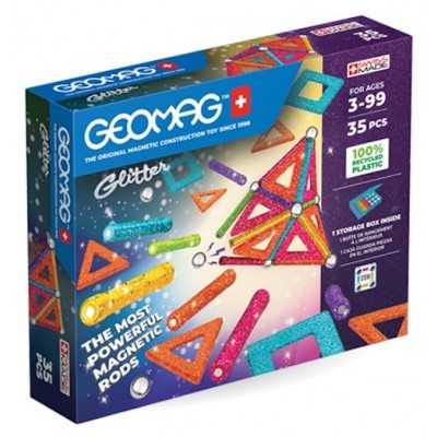 GEOMAG GLITTER set da 35 pezzi COSTRUZIONI MAGNETICHE panels MODULARE età 3+ Geomag - 1