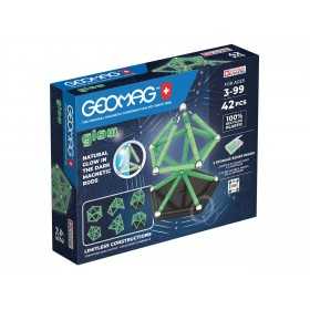 GEOMAG GLOW set da 42 pezzi COSTRUZIONI MAGNETICHE swiss made MODULARE età 3+ Geomag - 1