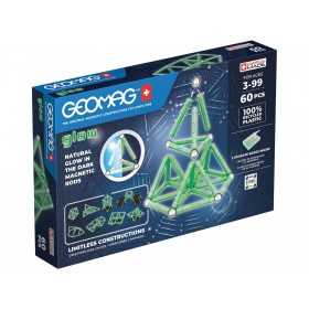 GEOMAG GLOW set da 60 pezzi COSTRUZIONI MAGNETICHE swiss made MODULARE età 3+ Geomag - 1