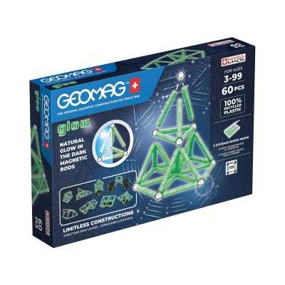 GEOMAG GLOW set da 60 pezzi COSTRUZIONI MAGNETICHE swiss made MODULARE età 3+ Geomag - 1