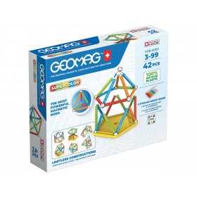 GEOMAG SUPERCOLOR set da 42 pezzi COSTRUZIONI MAGNETICHE swiss made MODULARE età 3+ Geomag - 1